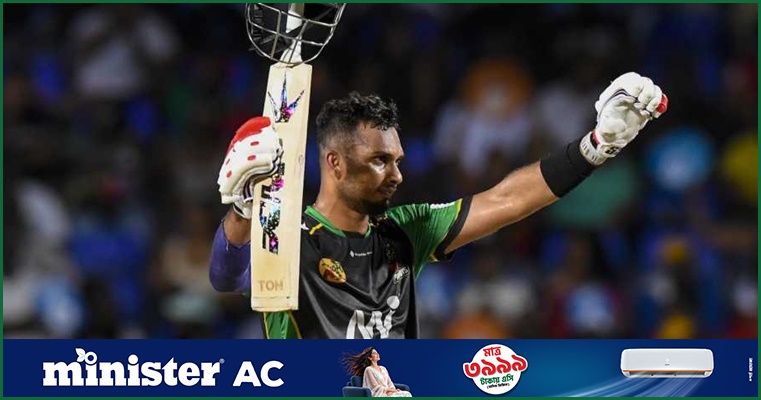 সিপিএলের দ্রুততম সেঞ্চুরিতে প্যাট্রিয়টসকে জেতালেন শানাকা